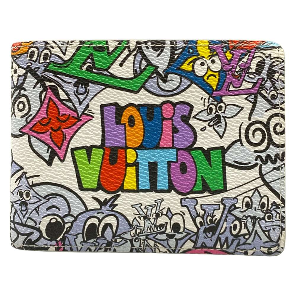 Louis Vuitton Portefeuille Multiple Monogram Comics Bill Holder M82023 White